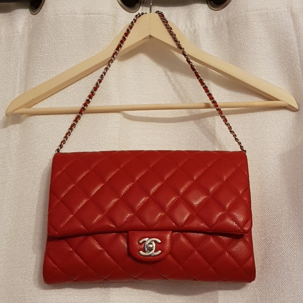 ❌SOLD❌ Red Chanel Shoulder Bag Caviar - Picture 2 of 7